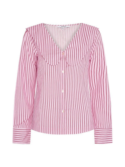 Caitlin Oversized Collar Blouse in Pink