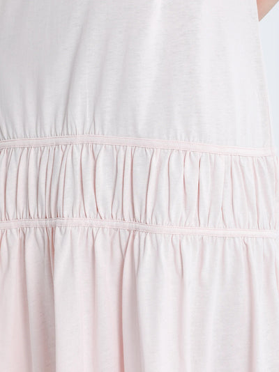 Light Pink Flared Maxi Dress