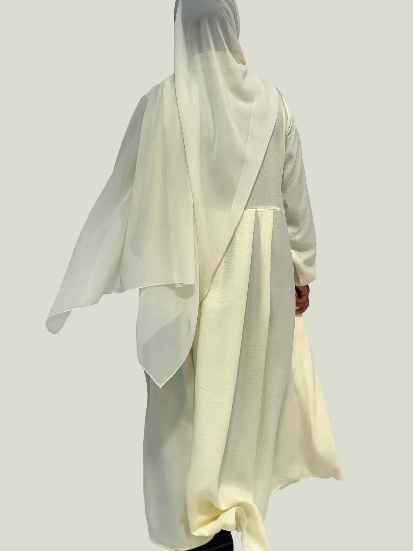 Buttoned Chest Cream Maxi Dress
