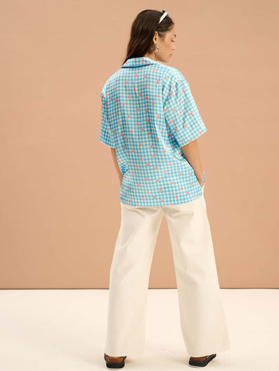 Oaklyn Floral Gingham Print Shirt